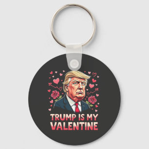 Trump är min Alla hjärtans dag Maga invigningdag 2 Nyckelring