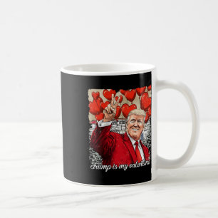 Trump är min Alla hjärtans dag Roligt Pro-trump Al Kaffemugg