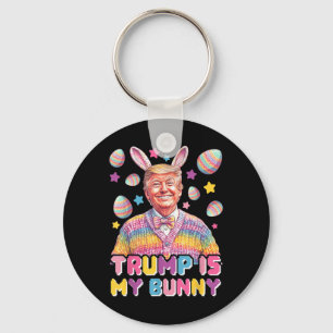 Trump är min Bunny - Lustigt Trump Bunny Öron Nyckelring