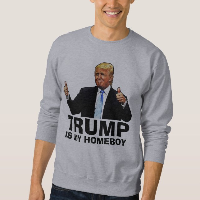 TRUMP ÄR MIN KOMPIS 2024 T-Shirts Lång Ärmad Tröja (Framsida)