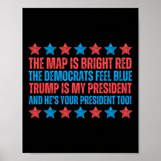 Trump är min president dikt röd karta valentin inv poster (Framsidan)