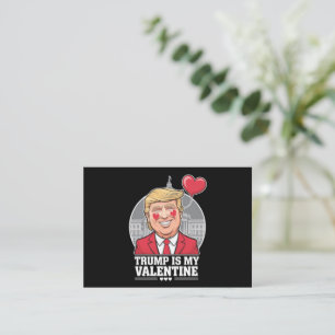 Trump är min valentin Retro Alla hjärtans dag Anteckningskort