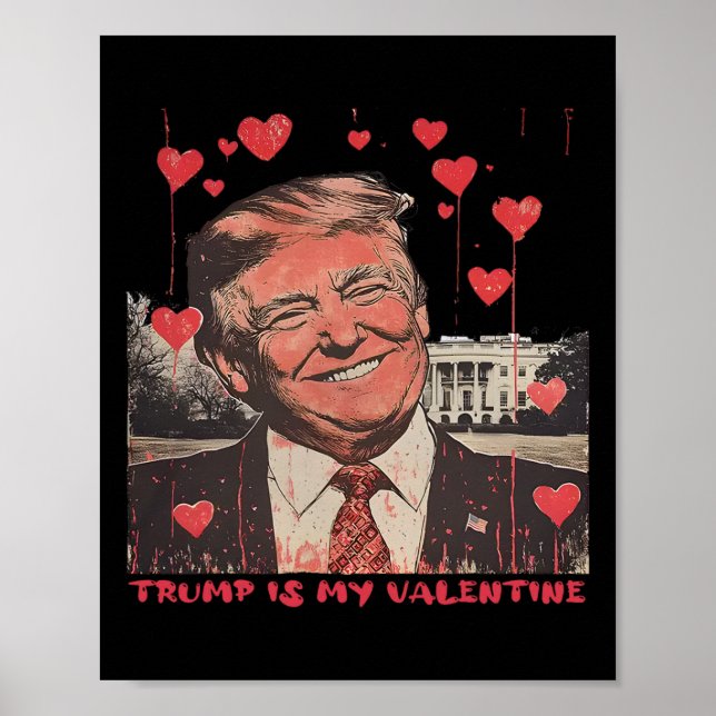 Trump är min Valentine Funny Poster (Framsidan)