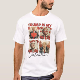 Trump är min Valentine Funny Trump Valentine Retro T Shirt
