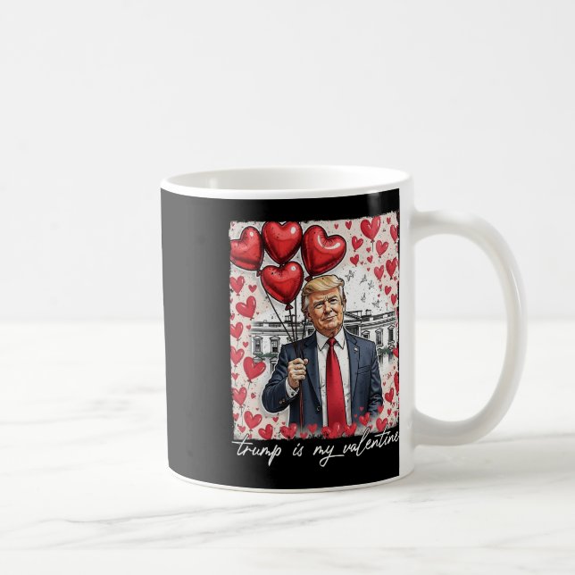 Trump är min Valentine Funny Trump Valentines day  Kaffemugg (Höger)