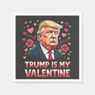 Trump är min Valentine Maga-invigningsdag 2025 Pappersservett