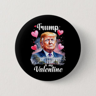 Trump är mina hjärtans underbara patriotiska hjärt knapp