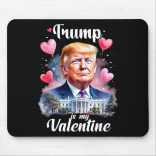 Trump är mina hjärtans underbara patriotiska hjärt musmatta