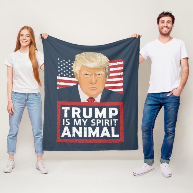 Trump är My Spirit Animal Funy Fleecefilt (På plats)