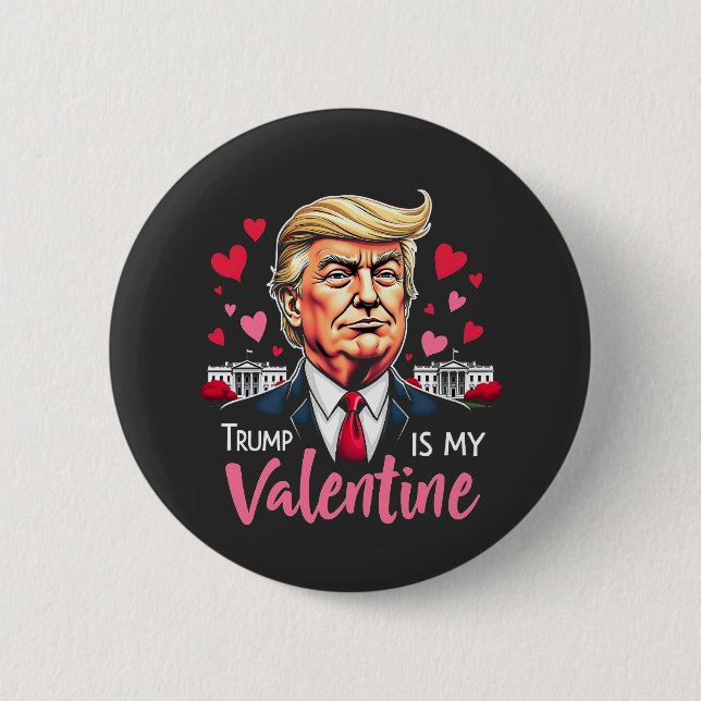 Trump är My Valentine Inauguration Day President Knapp (Framsida)