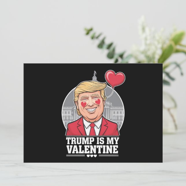Trump är My Valentine Retro Valentines day Inbjudningar (Stående Fram)