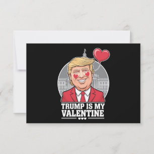 Trump är My Valentine Retro Valentines day Tack Kort