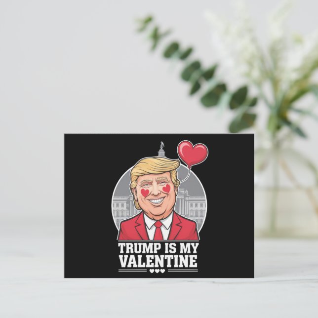Trump är My Valentine Retro Valentines day Vykort (Stående Fram)