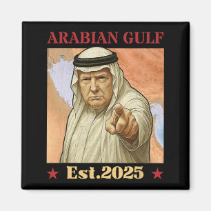 Trump Arabian Bukt 2025 - Lustigt Trump Bukt i ara Magnet
