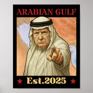 Trump Arabian Bukt 2025 - Lustigt Trump Bukt i ara Poster