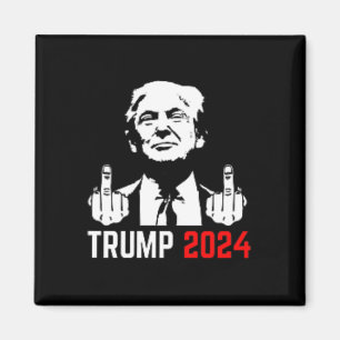 Trump Arrest I Finger 2024 Amerika USA Flagkul Magnet