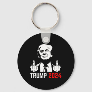 Trump Arrest I Finger 2024 Amerika USA Flagkul Nyckelring