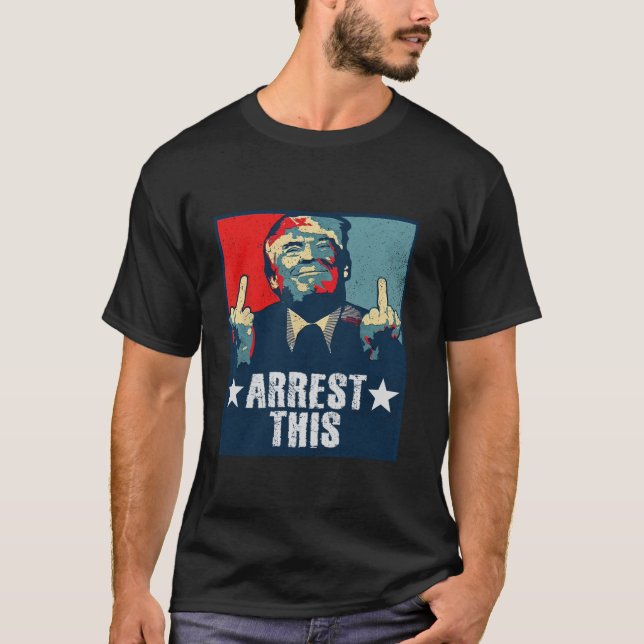 Trump Arrest this underliga Trump 2024 dömd Felon T Shirt (Framsida)
