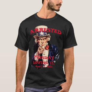 Trump Arrested tisdag 2023 farbror Sam T Shirt
