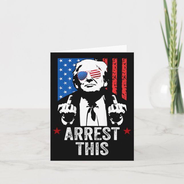 Trump arresterad detta ( på baksidan )  kort (Framsida)