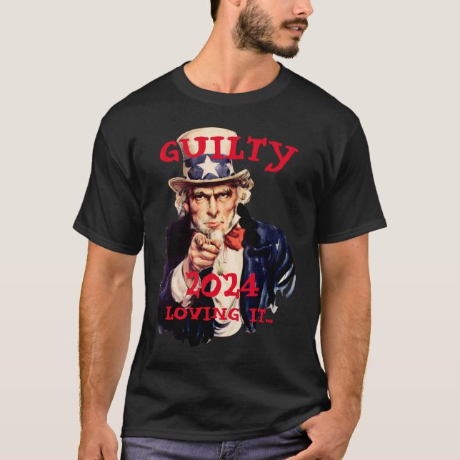 Trump arresterad dömd 2024 Farbrar Sam MUG SHOT T Shirt (Framsida)