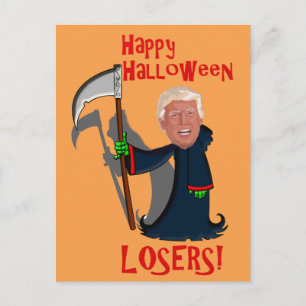 Trump as Grim Reaper Halloween Vykort