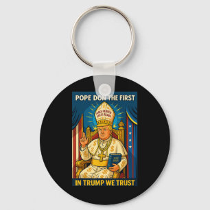 Trump As Vatican Church Pope - Pope Trump Meme Nyckelring