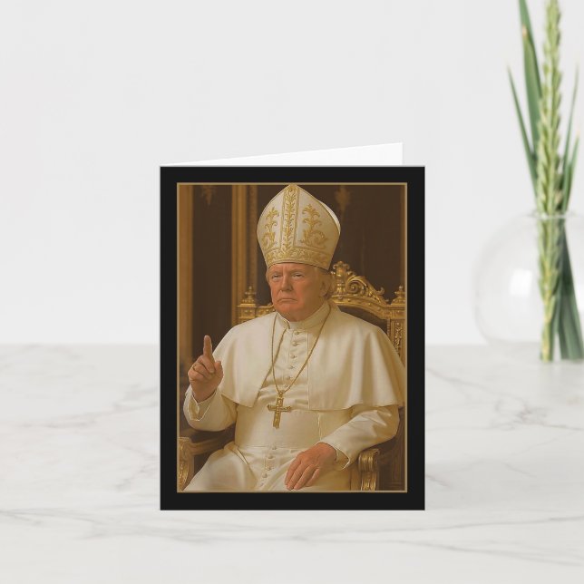 Trump As Vatican Church Pope Trump Funny Vatican C Kort (Framsida)