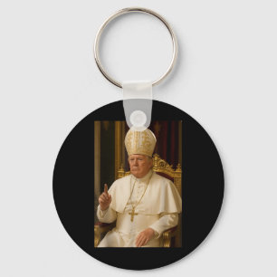 Trump As Vatican Church Pope Trump Funny Vatican C Nyckelring