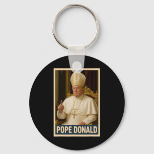 Trump As Vatican Church Pope Trump Funny Vatican C Nyckelring