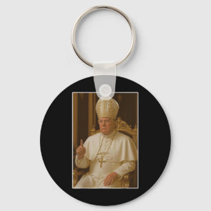 Trump As Vatican Church Pope Trump Funny Vatican C Nyckelring