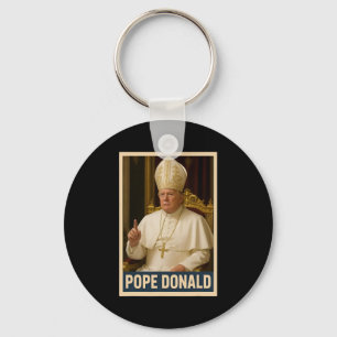 Trump As Vatican Church Pope Trump Funny Vatican C Nyckelring