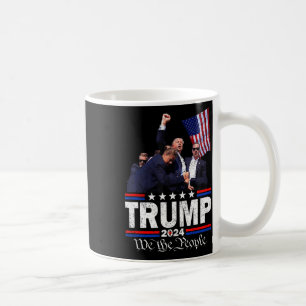 Trump Asination Bloody Ear Bleeding Butler Pa Trum Kaffemugg