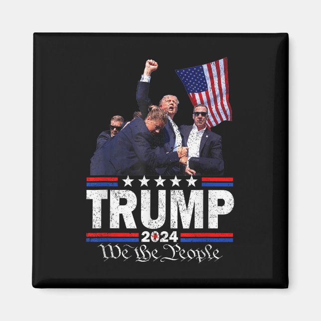 Trump Asination Bloody Ear Bleeding Butler Pa Trum Magnet (Framsidan)