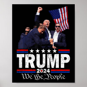 Trump Asination Bloody Ear Bleeding Butler Pa Trum Poster