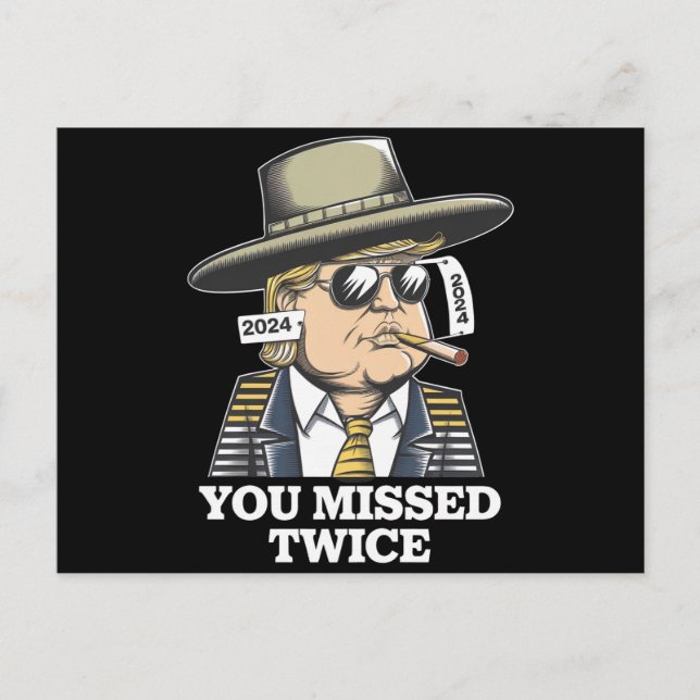 Trump Assination Attempt Trump 2024 du missade Vykort (Framsida)