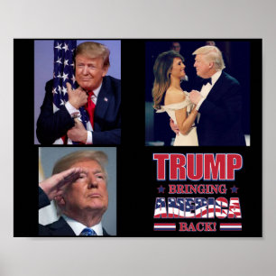 Trump - återställer Amerika Poster
