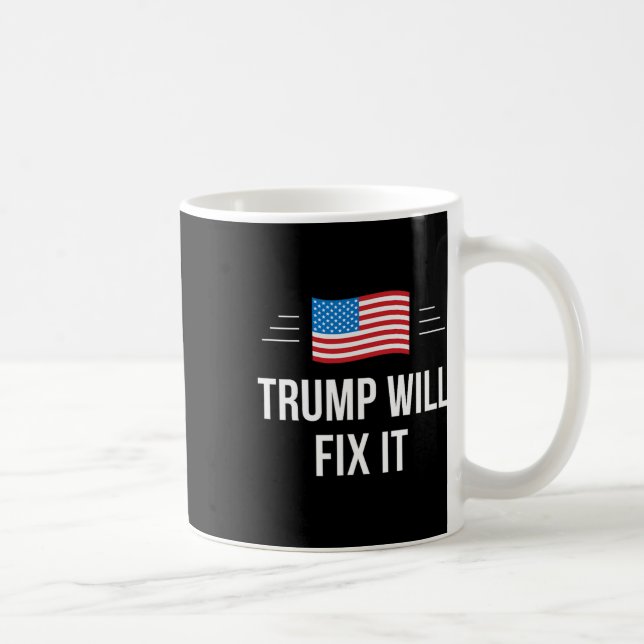 Trump åtgärdar det - kaffemugg (Höger)