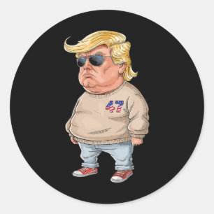 Trump att jag bara är en Chill-grabbar, 2024 Meme Runt Klistermärke