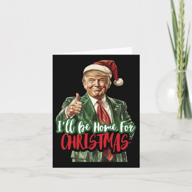 Trump att jag kommer hem för julklapp kort (Framsida)