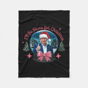 Trump att jag kommer hem till jultomten Julafton Fleecefilt