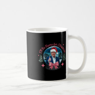Trump att jag kommer hem till jultomten Julafton Kaffemugg