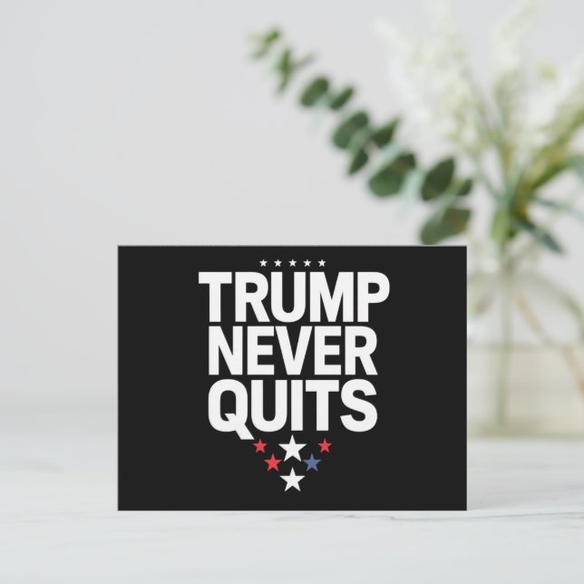 Trump avslutar aldrig Patriotic Vote Trump 2024 Vykort (Stående Fram)