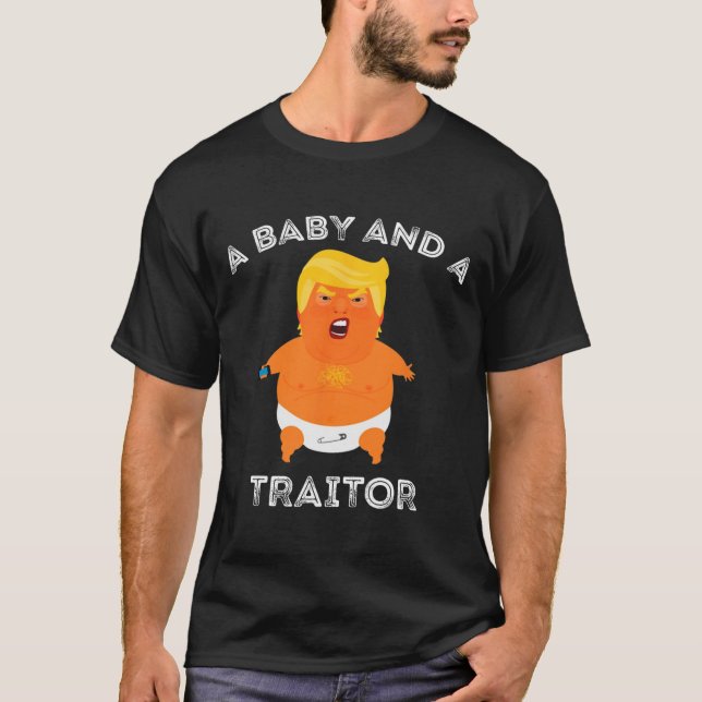 Trump Baby och en handlare T Shirt (Framsida)