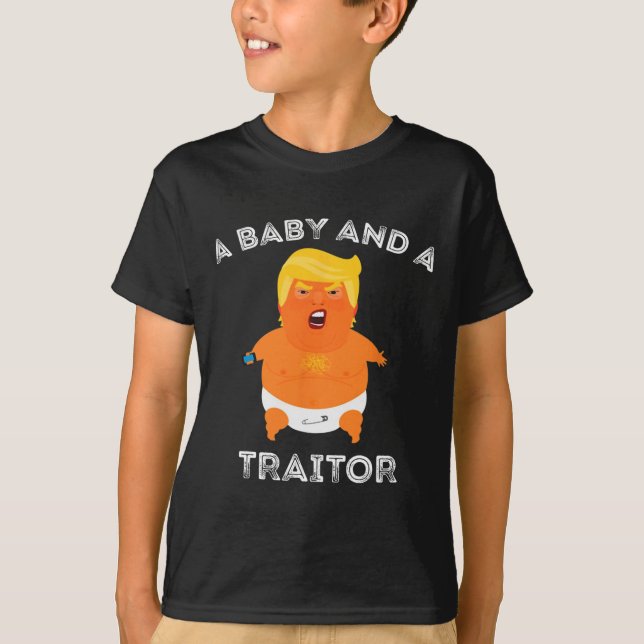 Trump Baby och en handlare T Shirt (Framsida)