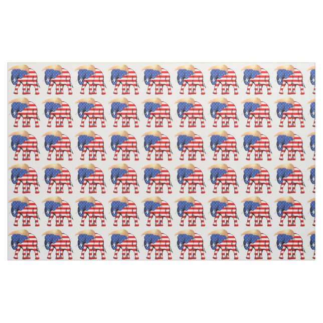 Trump Bad Hair Elephant President ZSSG Tyg (Fat Quarter)