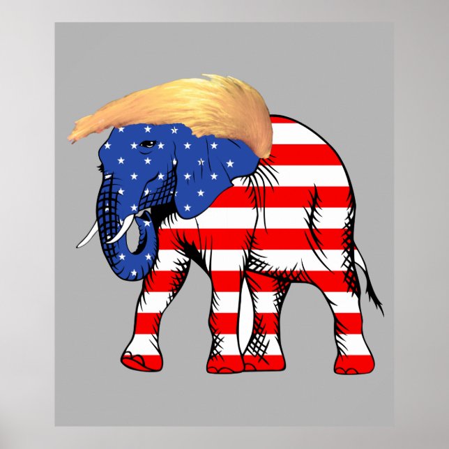 Trump Bad Hair Elephant Value Poster, ZSSG Poster (Framsidan)