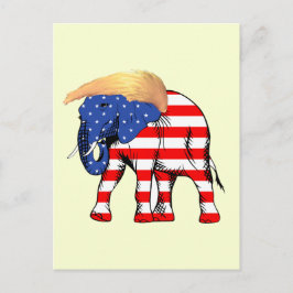 Trump Bad Hair Republican Elephant, ZSSG Vykort