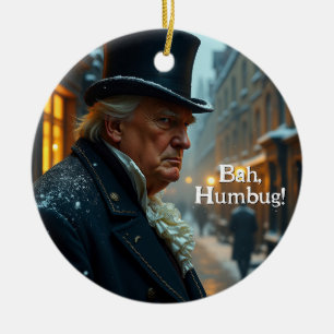 Trump Bah Humbug Julgransprydnad Keramik
