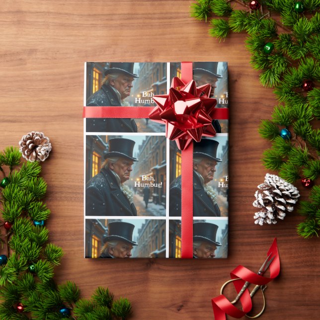 Trump Bah Humbug Presentpapper (Julgåva)